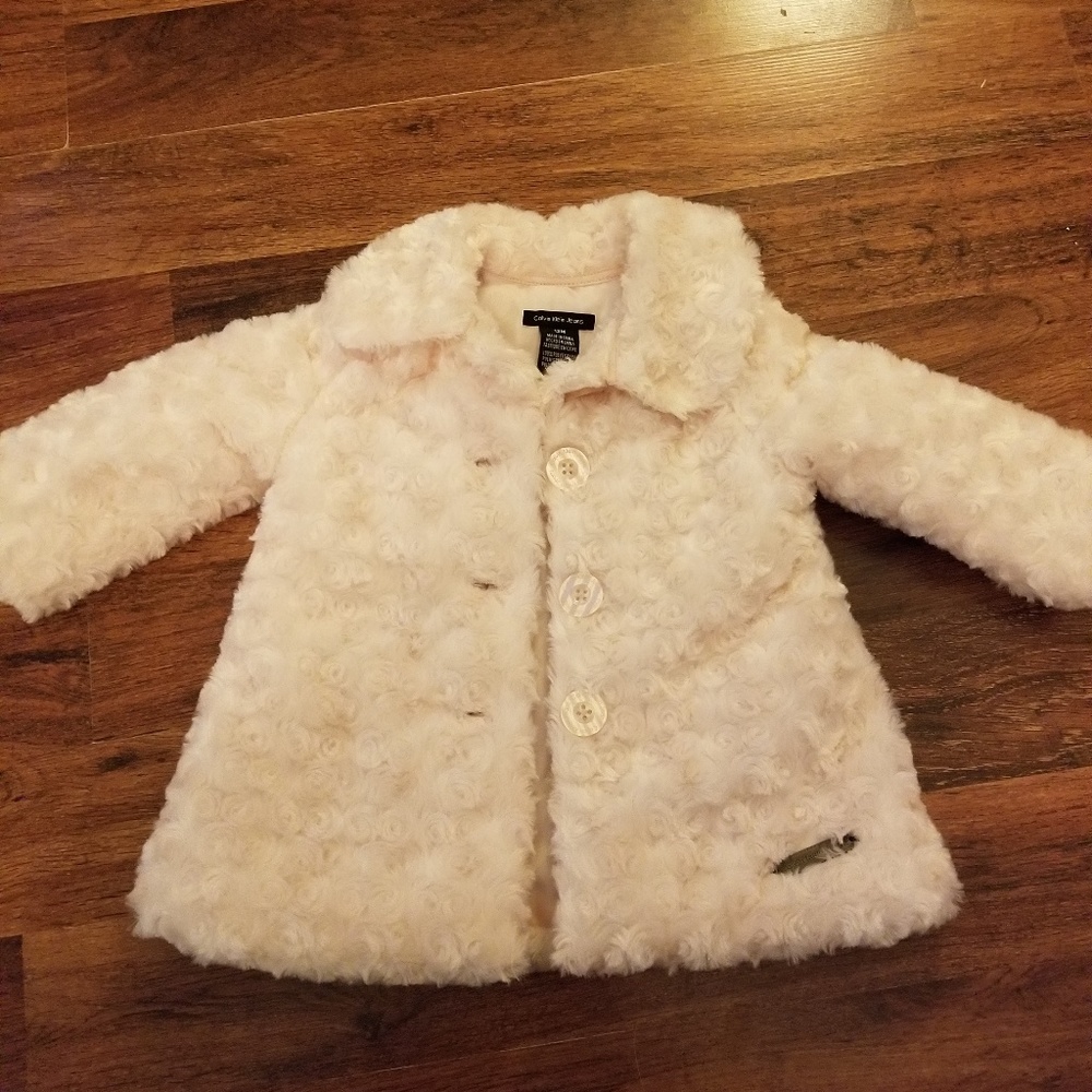 Beautiful Baby 12 Months Calvin Klein Furry Coat